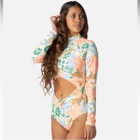 Rip Curl Follow the Sun Long Sleeve Surfsuit light orange Size Small - Picture 1 of 7